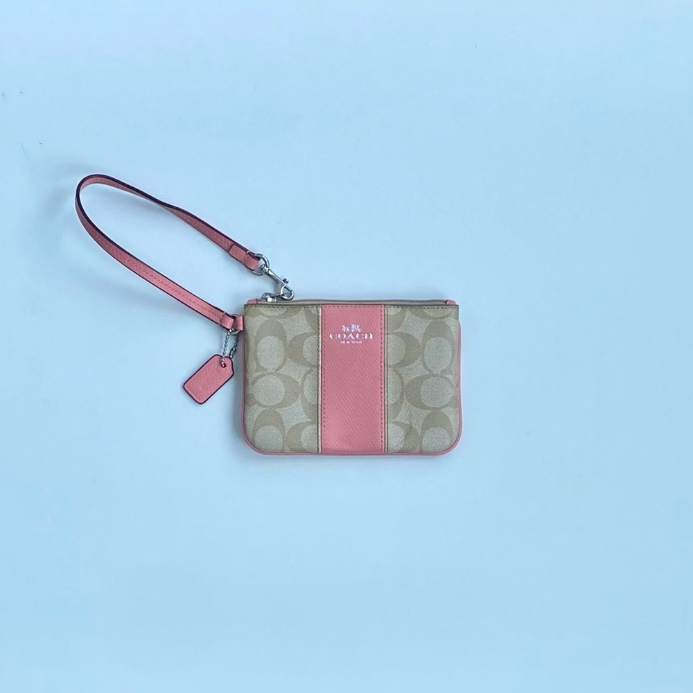 Authentic Coach Monogram Wristlet